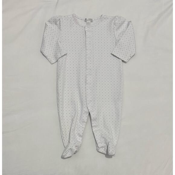 Kissy Kissy PIMA COTTON White & Pink Footie - Size 6-9 Months - Picture 1 of 2